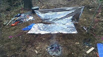 Mylar Blanket Shelter